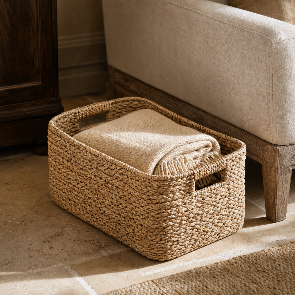 Ancient of Days Antiques Woven Storage Basket context product image