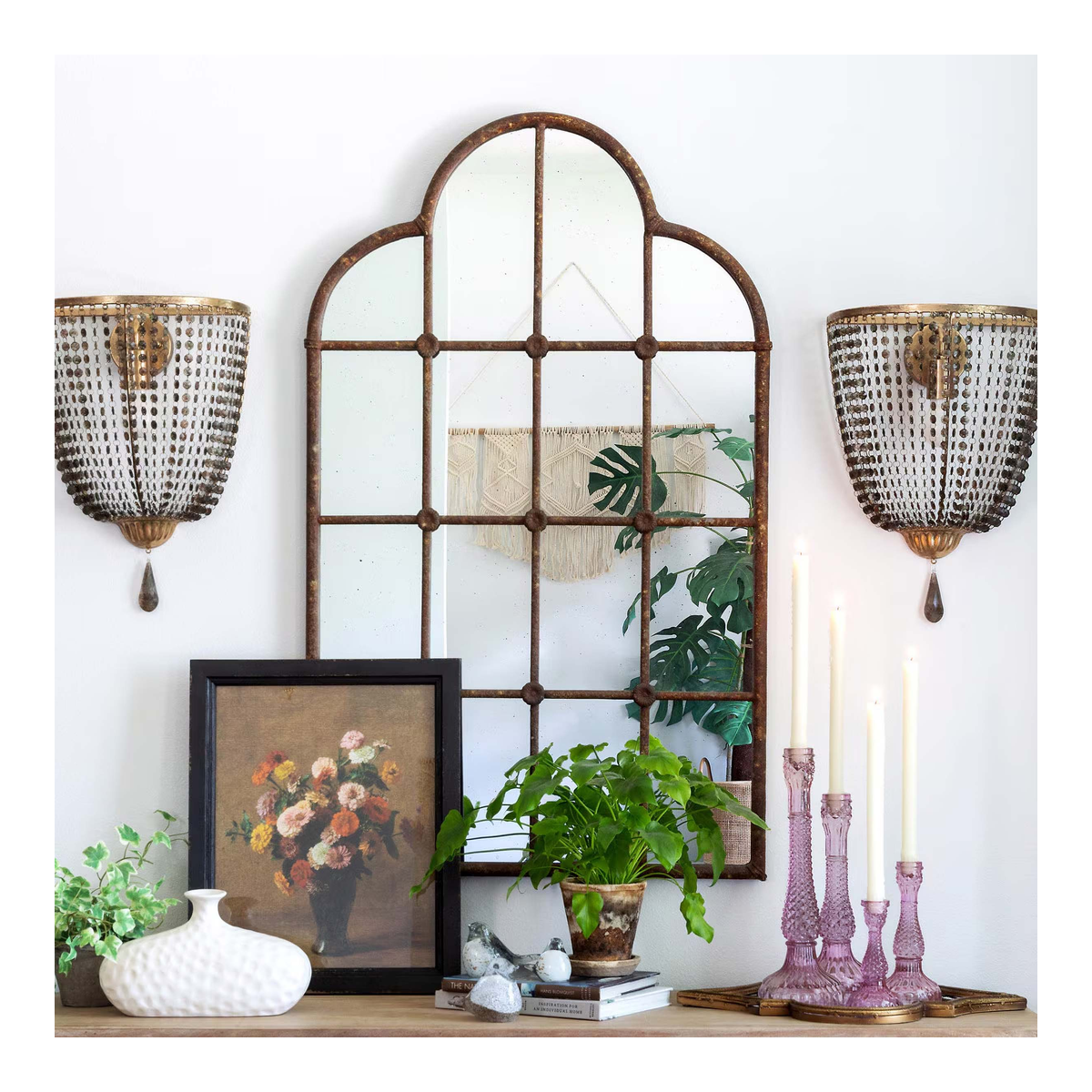 Ancient of Days Antiques Small Vintage-Style Accent Mirror main product image
